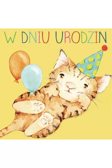 Clear Creations Karnet kwadrat CL4215_PO Urodziny Kotek