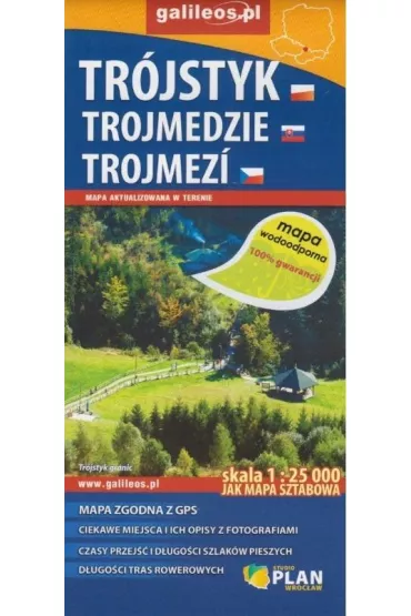 Mapa wodoodporna -Tr�jstyk/Trojmedzie/Trojmezi