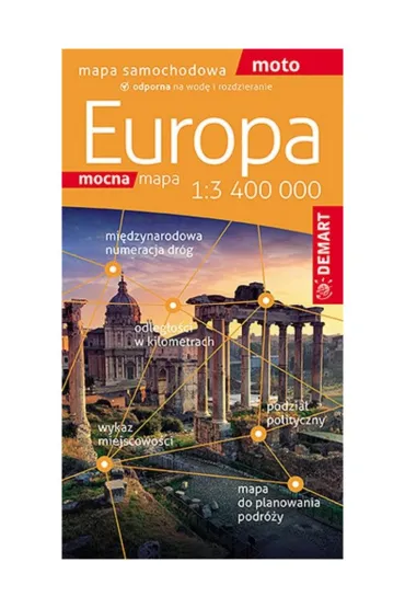 Europa. Mapa samochodowa 1:3 400 000. Mocna mapa