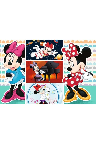 Puzzle 100 el. Zabawna Minnie Trefl