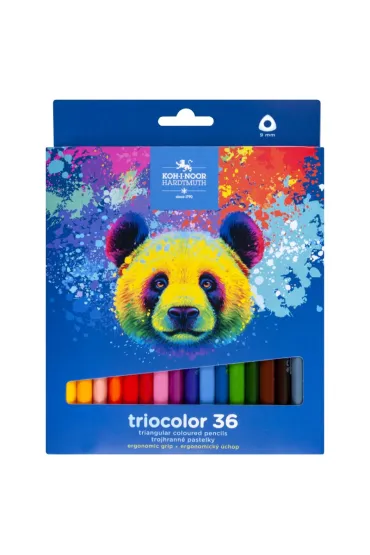Koh-I-Noor Kredki Triocolor Tygrys 36 kolor�w