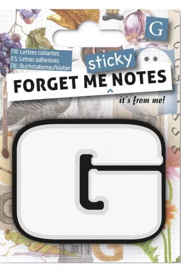 If Forget me sticky. Notes kart samoprzylepne litera G