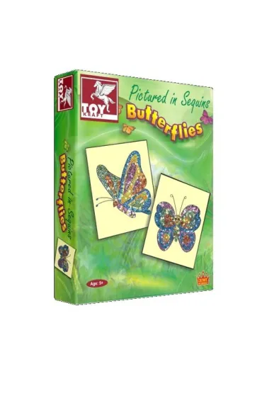 Zdobienie cekinami, motyle - Pictured In Sequins - Butterflies. Toy Kraft *