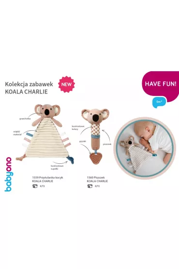 Babyono Przytulanka kocyk Koala Charlie