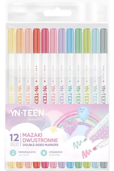 Interdruk Mazaki dwustronne pastel 12 szt.