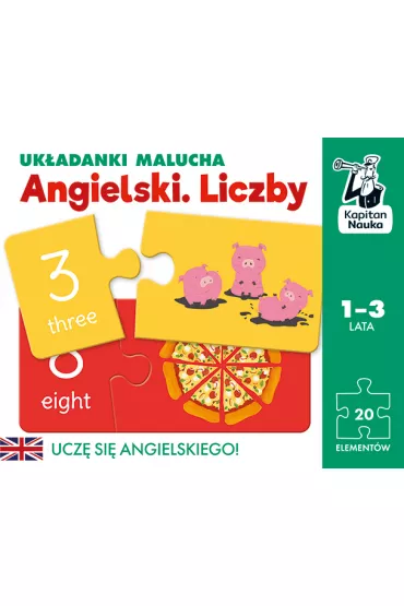 Puzzle Kapitan Nauka. Ukadanki malucha. Angielski. Liczby 1-3 lata Edgard - Monika  Karpiska