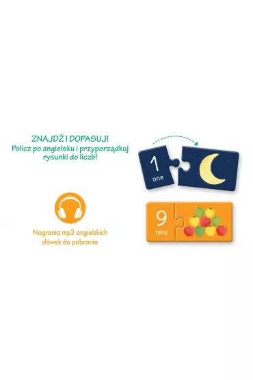 Puzzle Kapitan Nauka. Ukadanki malucha. Angielski. Liczby 1-3 lata Edgard - Monika  Karpiska
