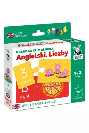 Puzzle Kapitan Nauka. Ukadanki malucha. Angielski. Liczby 1-3 lata Edgard - Monika  Karpiska