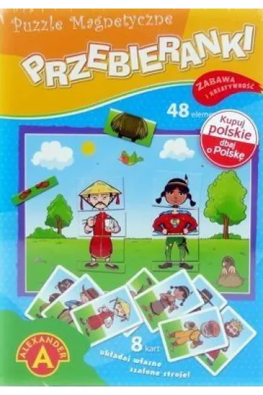 Puzzle magnetyczne 48 el. Przebieranki Alexander