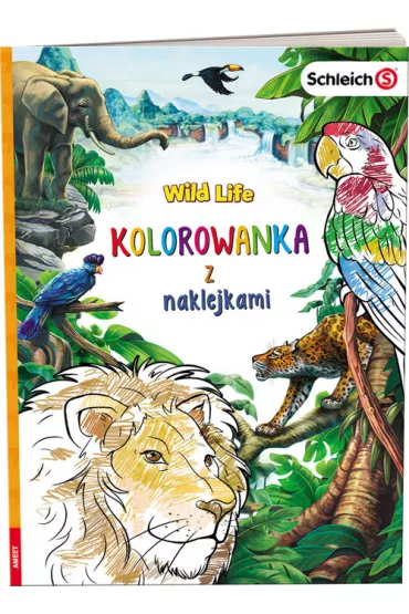 Schleich Wild Life. Kolorowanka z naklejkami