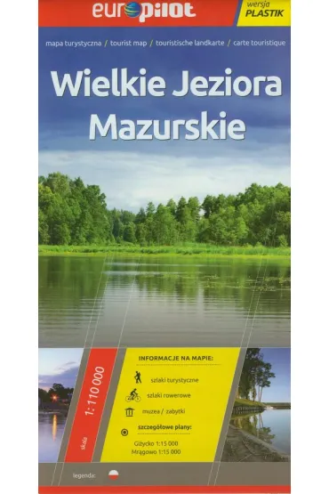Wielkie Jeziora Mazurskie mapa tur.1:110 000/Europilot/plastik