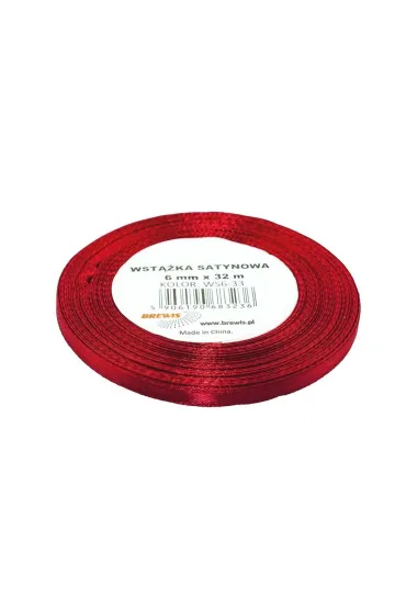 Brewis Wst��ka satynowa czerwona 6 mm x 32 m