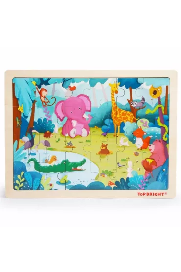 Puzzle drewniane 24 el. D�ungla Brimarex
