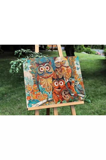 Twoje Hobby Malowanie po numerach - Magiczne sowy 40x50cm