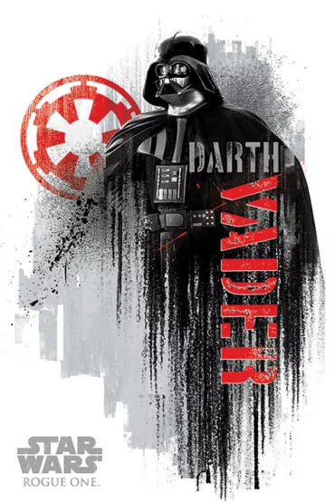 Star Wars �otr 1. Gwiezdne Wojny Darth Vader Grunge - plakat 61x91,5 cm