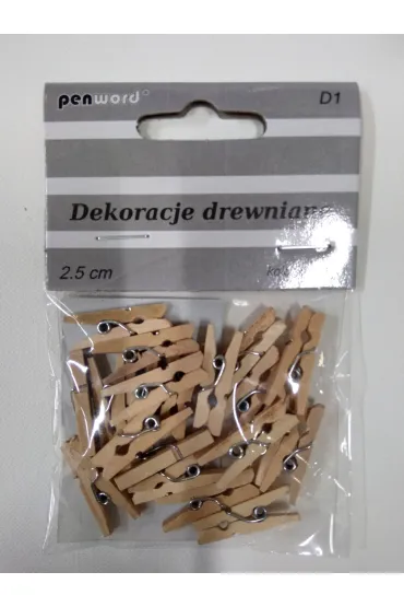 Polsirhurt Dekoracje drewniane spinacz 2.5cm