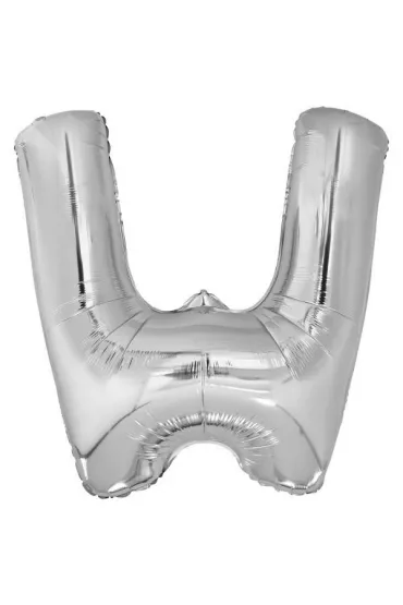 Amscan Balon foliowy litera W srebrna 79x86cm