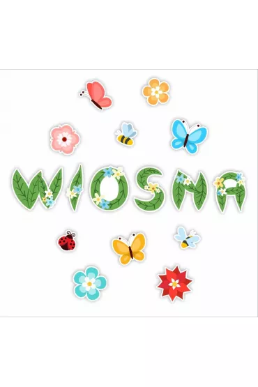 LearnHow Napis dekoracyjny jednostronny Wiosna
