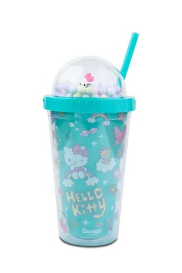 Patio Kubek z rurk� 450ml Hello Kitty Light Blue Pink