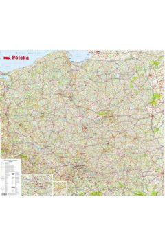 Mapa cienna Polska 1:650 000
