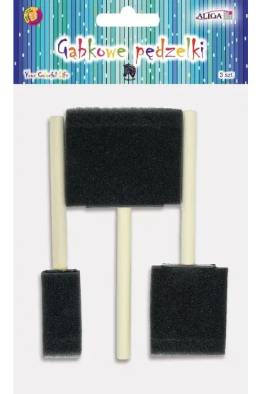 Aliga P�dzelki g�bkowe 2,5cm, 5cm, 7,5cm 3 szt.