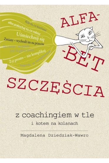 Alfabet szczęścia z coachingiem w tle i kotem na kolanach