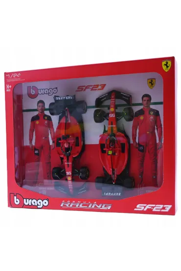 Bburago Model 1:24 Ferrari SF-23 Leclerc Sainz zestaw bolid�w F1 18-26817