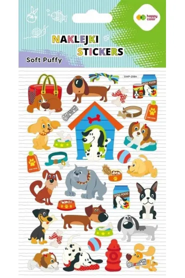 Happy Color Naklejki 3D SOFT PUFFY - Dog World, 110X205 mm