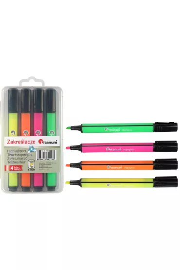 Titanum Zakre�lacze tr�jk�tne w etui 214966 4 szt.