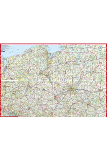 Polska laminowana mapa samochodowa 1:1 000 000