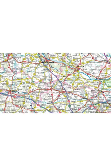 Polska laminowana mapa samochodowa 1:1 000 000