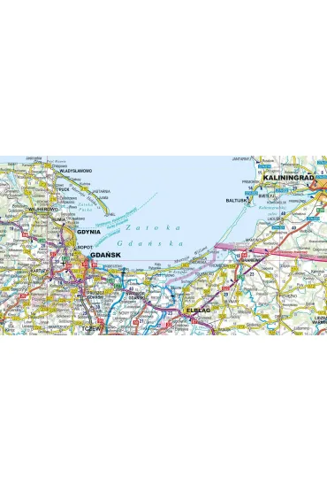 Polska laminowana mapa samochodowa 1:1 000 000