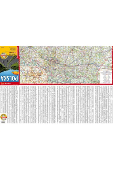 Polska laminowana mapa samochodowa 1:1 000 000