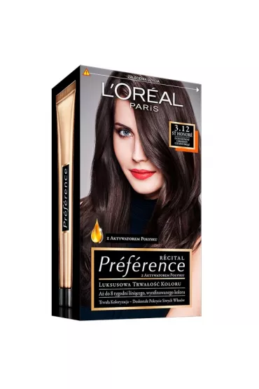 LOreal Paris Farba do w�os�w 3.12 Intensywny Ch�odny Ciemny Br�z