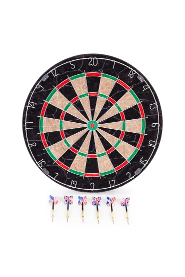 Tarcza do darta gry w rzutki lotki tablica sizalowa 46 cm zestaw 6 rzutek Multistore