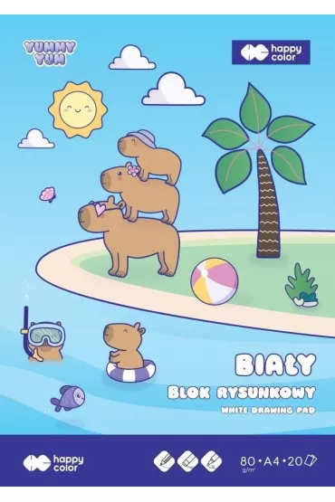 Blok rysunkowy A4/20K Yummy Yum bia�y HAPPY COLOR