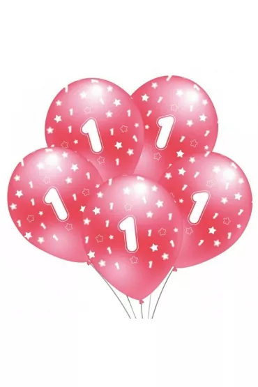 Mk Trade Balon 1 r�owy metalik 5 szt.