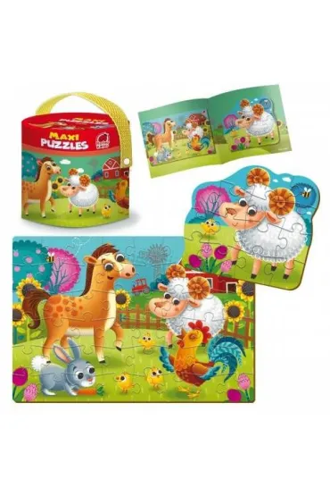 Puzzle maxi 2w1 (12+48 el.) Farma Roter Kafer