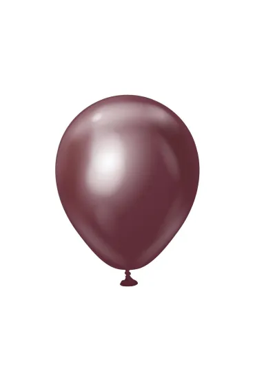 Balony Kalisan mirror bordowe 100 szt