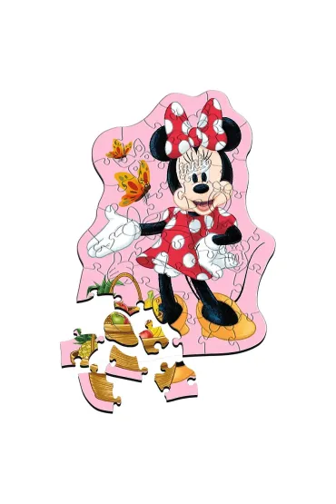 Puzzle drewniane 50 el. Weso�a Minnie Trefl