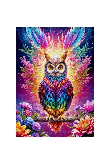 Puzzle 1000 Kolorowa sowa Enjoy