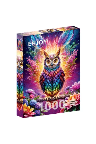 Puzzle 1000 Kolorowa sowa Enjoy