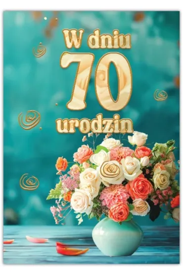 Trend Karnet Silver 70 urodziny
