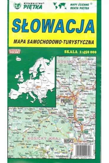 S�owacja 1:450 000 mapa samochodowa PI�TKA