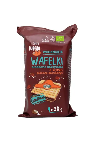 Super Fudgio Wafelki z kremem s�odzonym daktylem Zestaw 4 x 120 g Bio