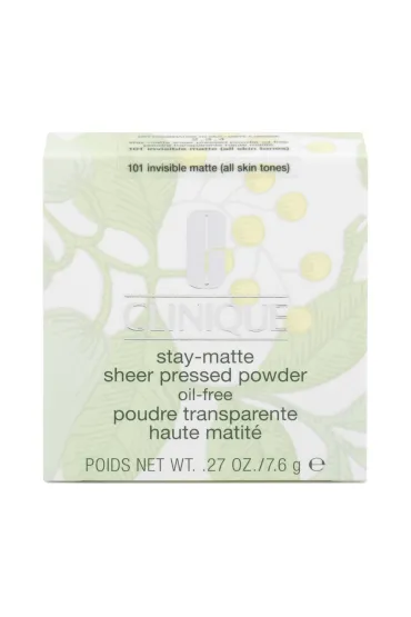 Clinique Stay-Matte Sheer Pressed Powder Oil-Free puder matuj�cy 101 Invisible Matte 7.6 g