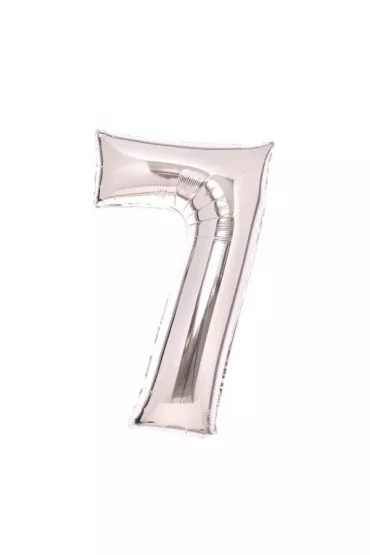 Amscan Balon foliowy cyfra 7 srebrna 45x66cm