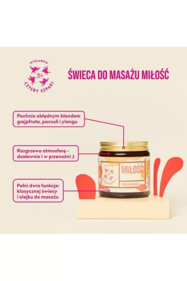 Mydlarnia 4 Szpaki wieca do masau Mio 120 g