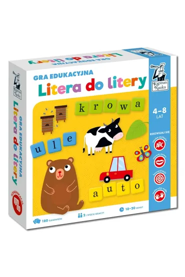 Kapitan Nauka. Gra edukacyjna. Litera do litery. Edgard