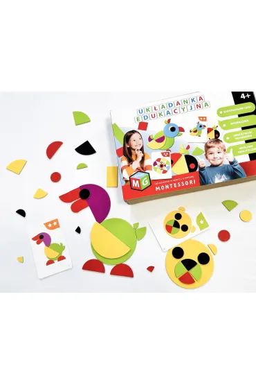 Puzzle Montessori - uk�adanka edukacyjna - Papuga Multigra